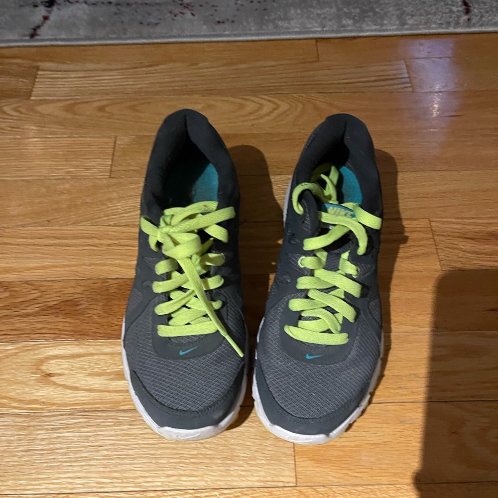 Nike Black and Neon Green Sneakers